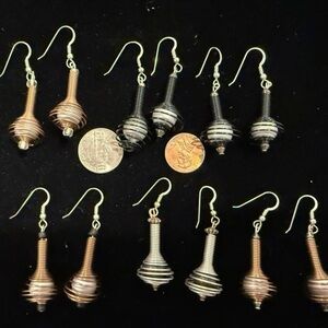 Holiday gifts for her - unique earrings with sterling silver wires